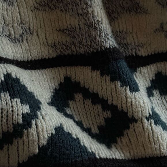 VNTG Expressions Mens Chunky 3D Knit Sweater Size XL 90s Cosby Biggie Coogi RARE - Picture 10 of 10